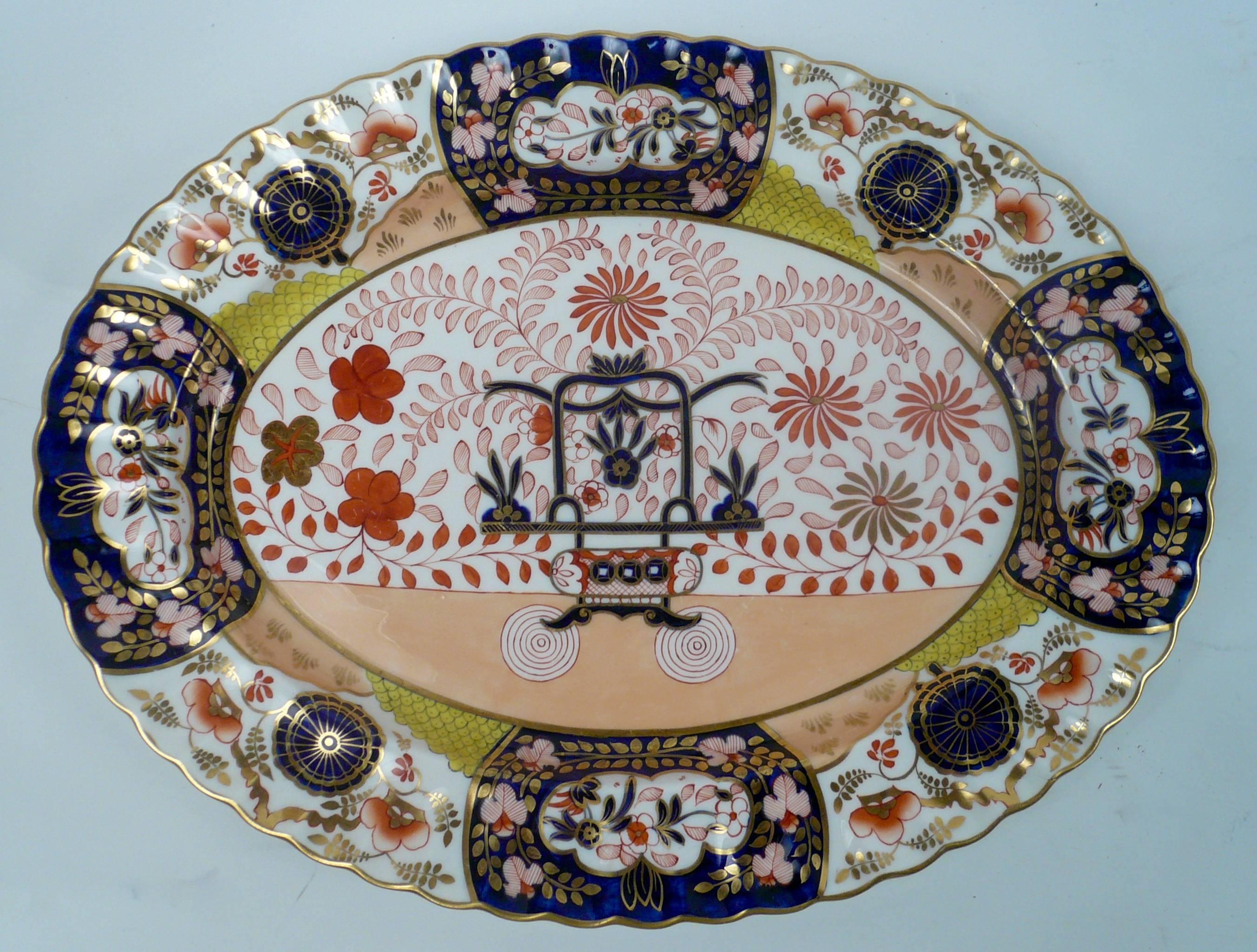 Anglo-Japanese Mid-19th Century Copeland Imari Pattern Porcelain Platter