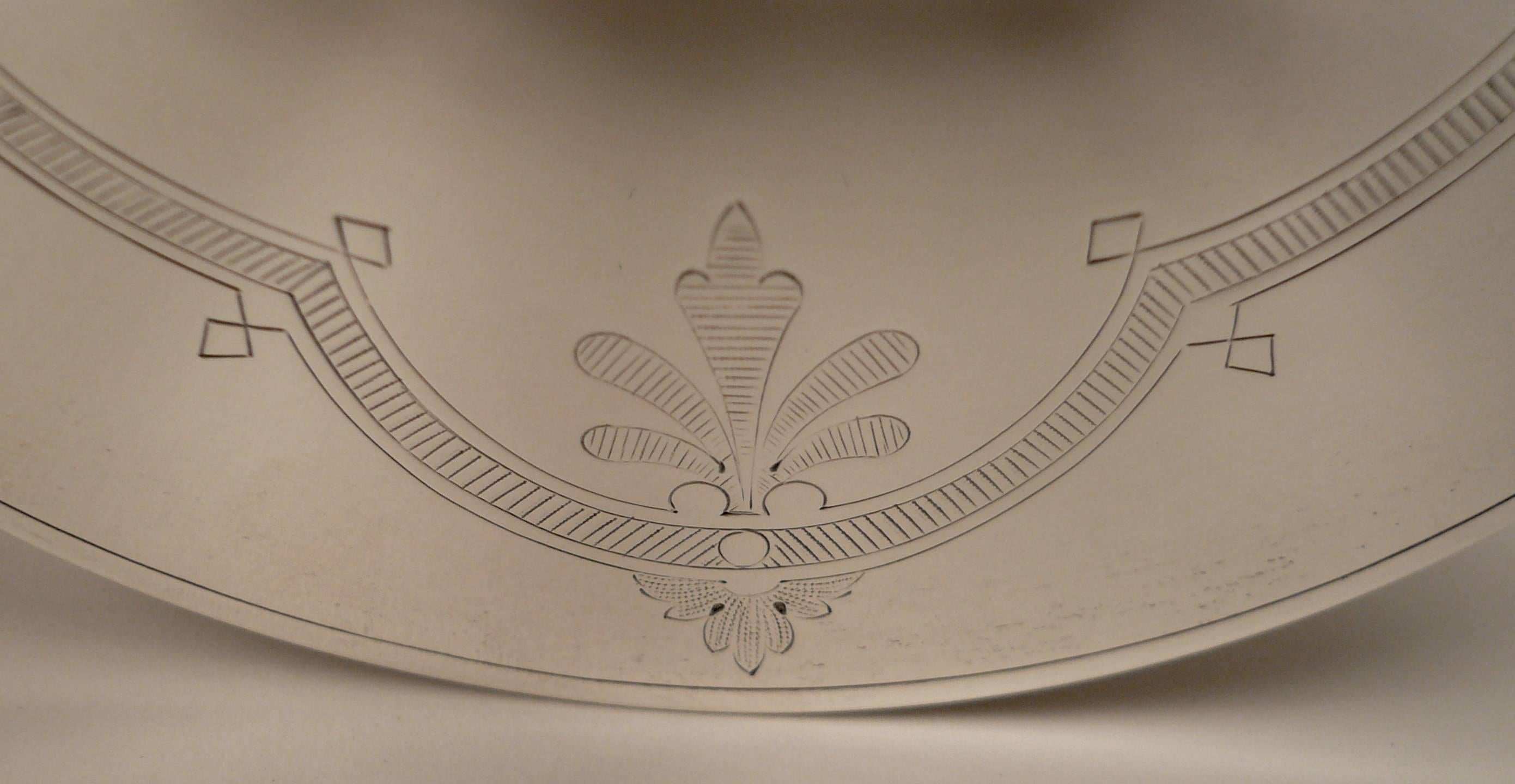 Argento 925 Porta tè americano in argento massiccio del XIX secolo di Shreve, Stanwood & Co. in vendita
