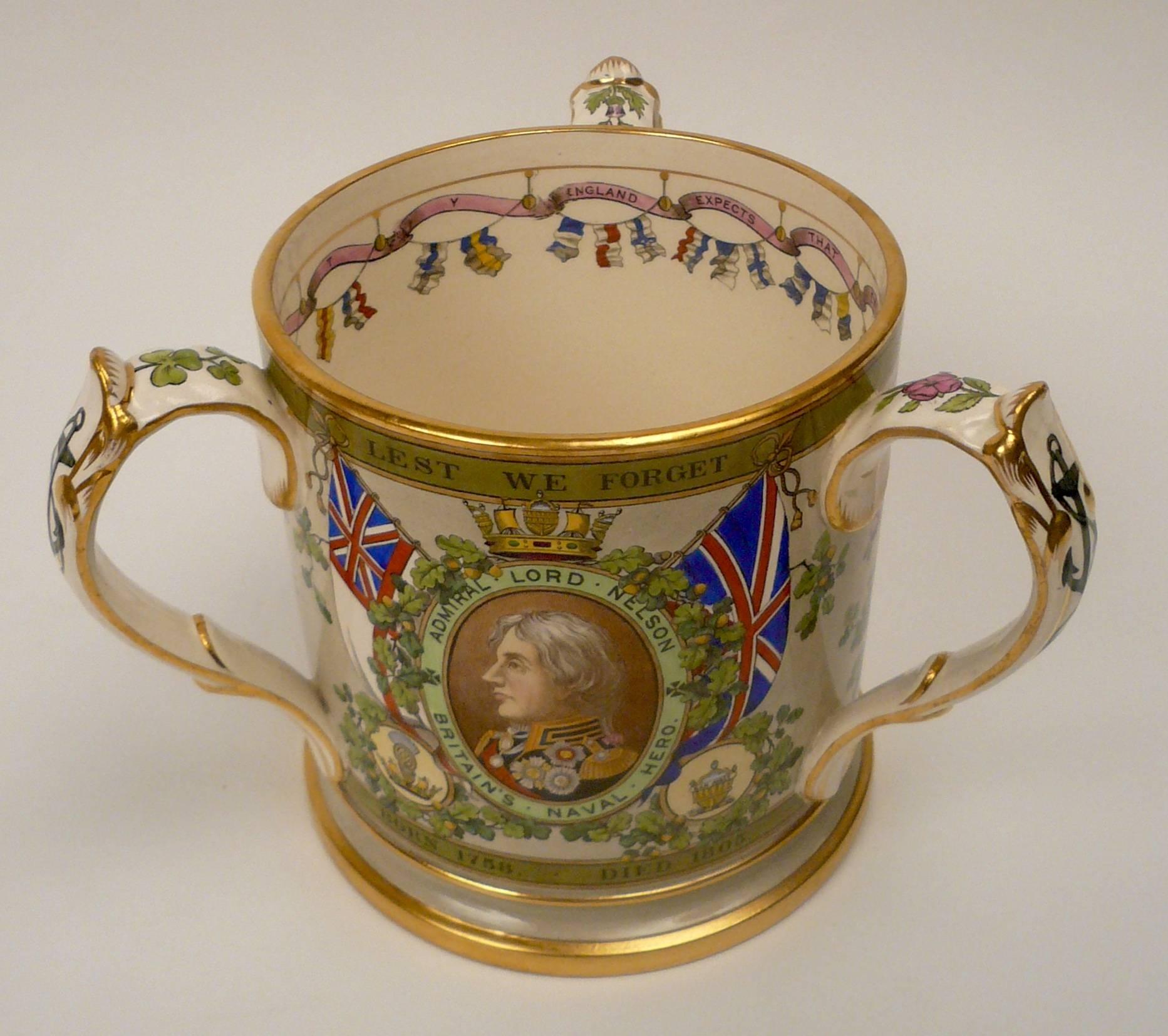 Anglais Tyg commémoratif en porcelaine de Copeland de Lord Nelson en vente