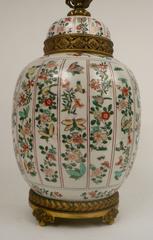 E. F. Caldwell Gilt Bronze Mounted Samson Porcelain 'Chinese Export' Lamp
