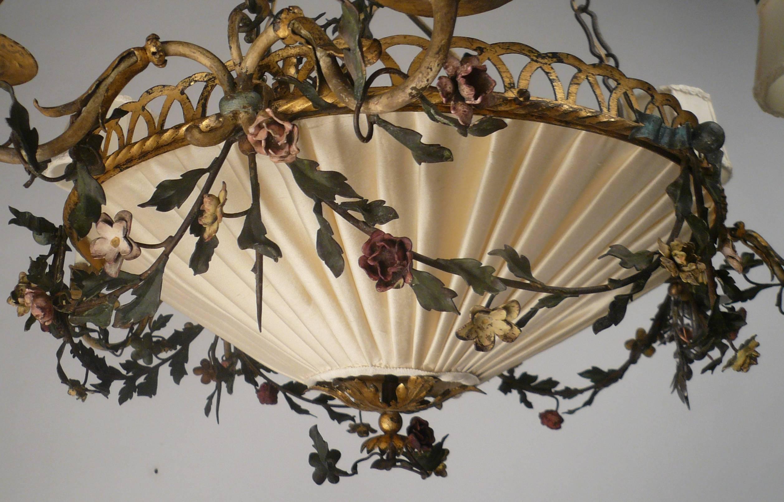 Neoclassical Tole Chandelier 1