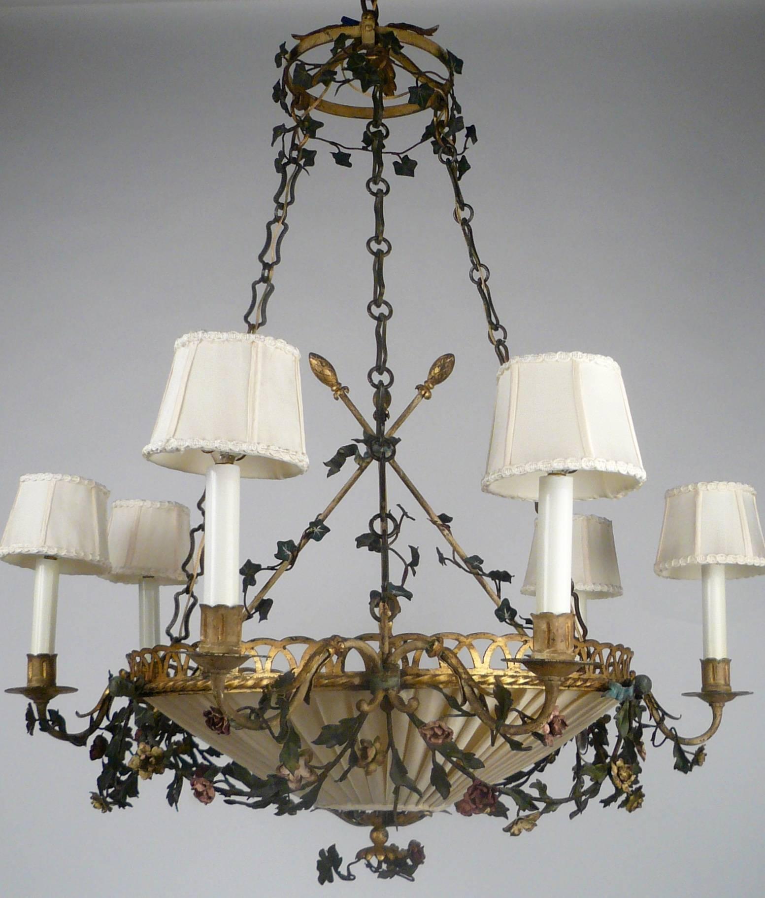 Neoclassical Tole Chandelier 2