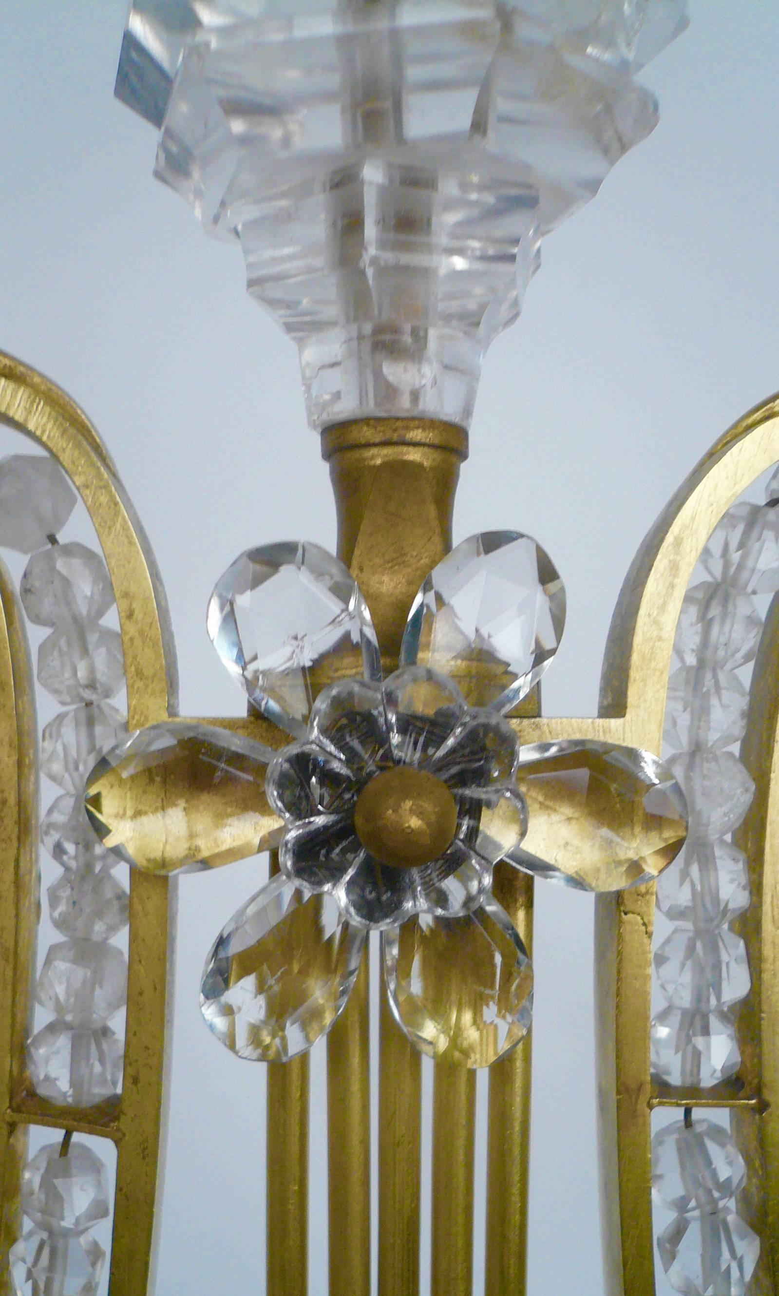 Pair of 19th Century, Louis XVI Style Gilt Bronze and Rock Crystal Candelabra 1