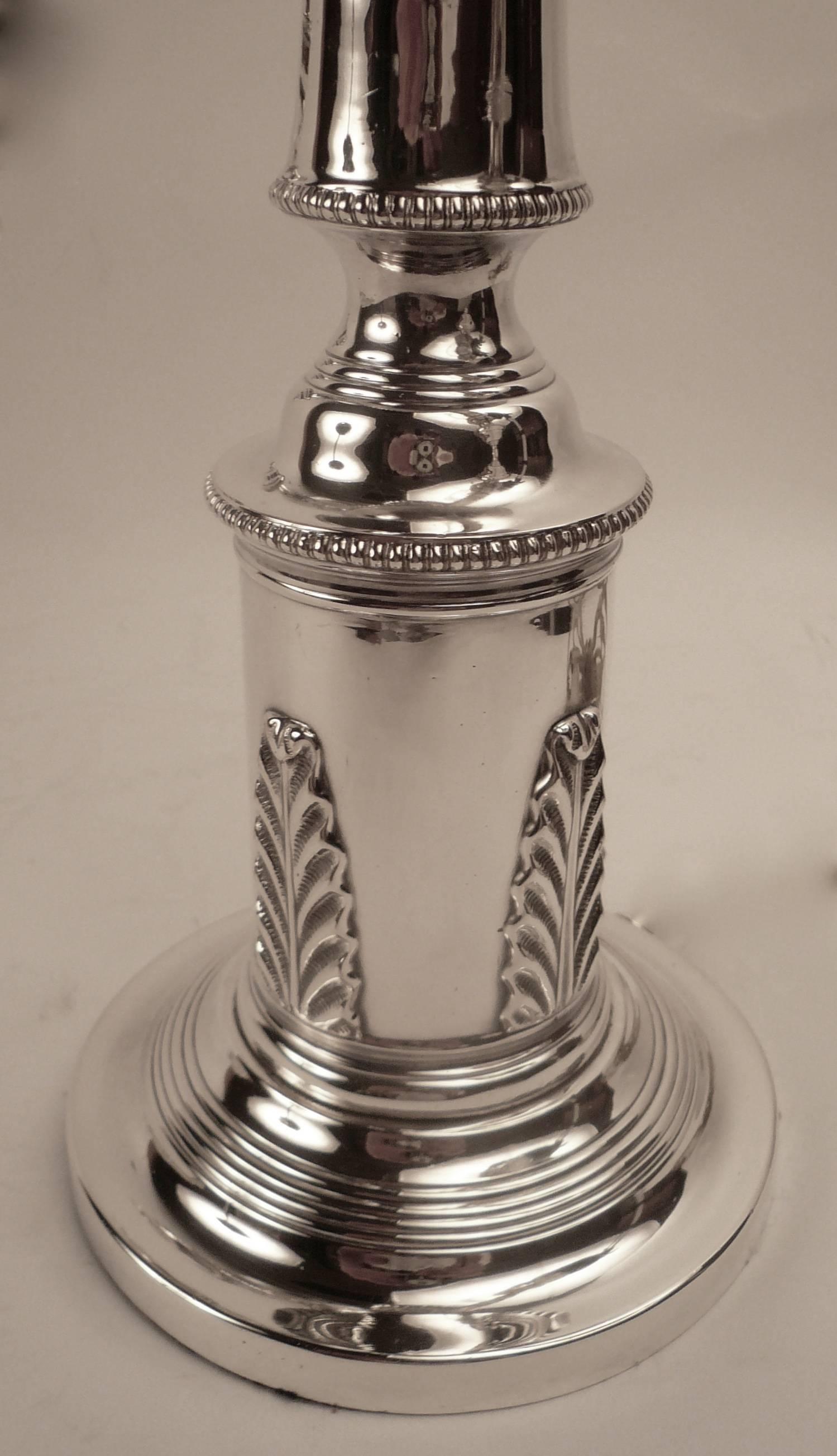 Edward F. Caldwell Silver Plated Bronze Argand Lamp 1