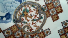 Pair of Large Japanese Imari Porcelain Chargers