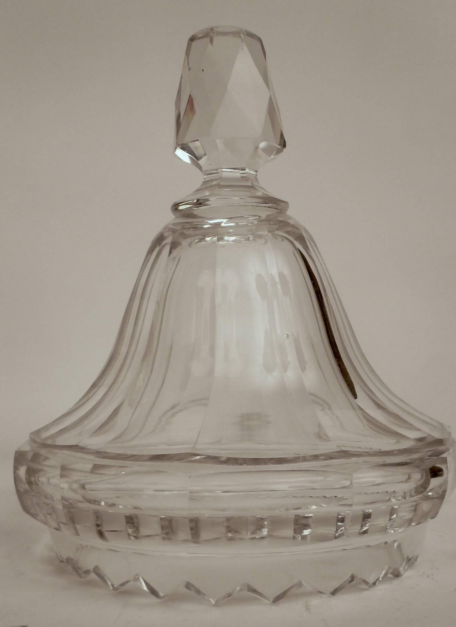 Regency Anglo-Irish Cut Crystal Lidded Urn