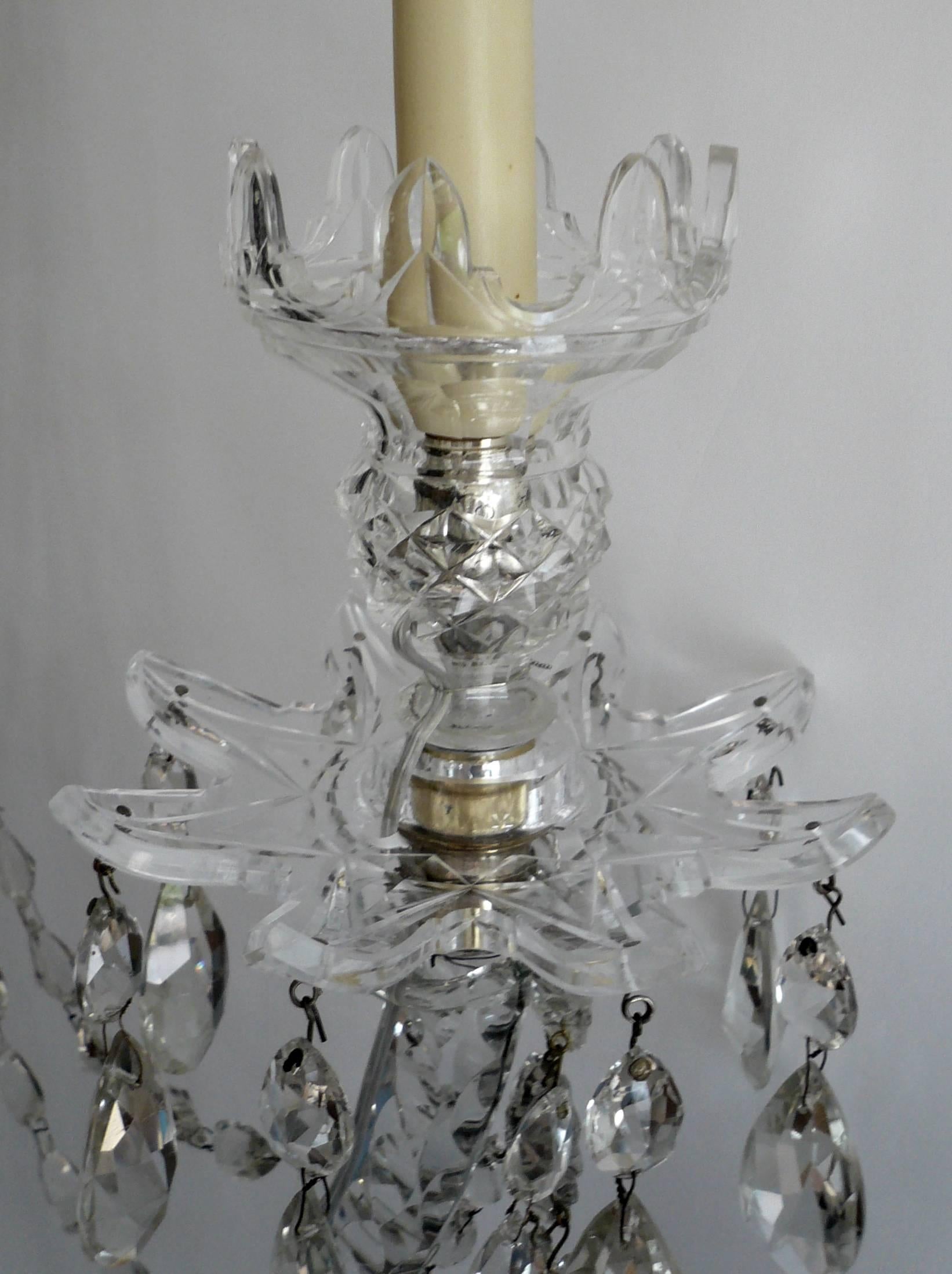Massive Georgian Style Anglo-Irish Crystal Chandelier by Perry & Co. In Excellent Condition In Pittsburgh, PA