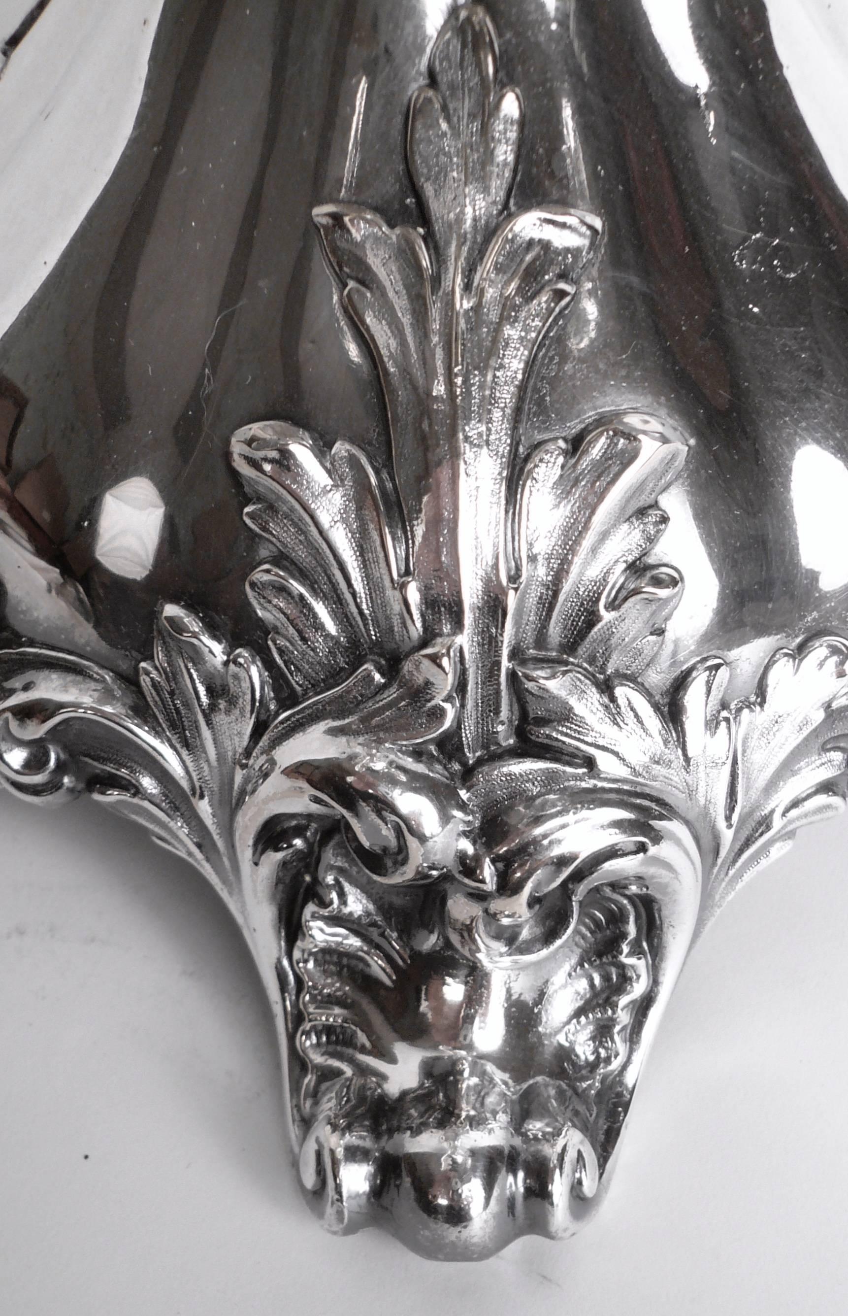 English Sheffield Plate Silver and Cut Crystal Epergne 1