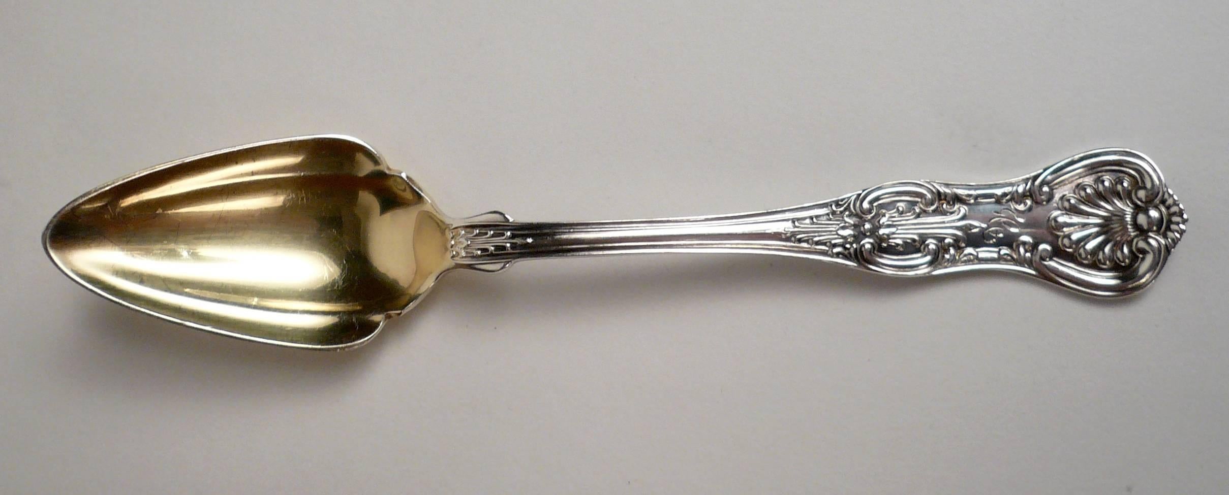 Sterling Silver Kings Pattern Sterling Flatware by Wallace in Its Original Fitted Case