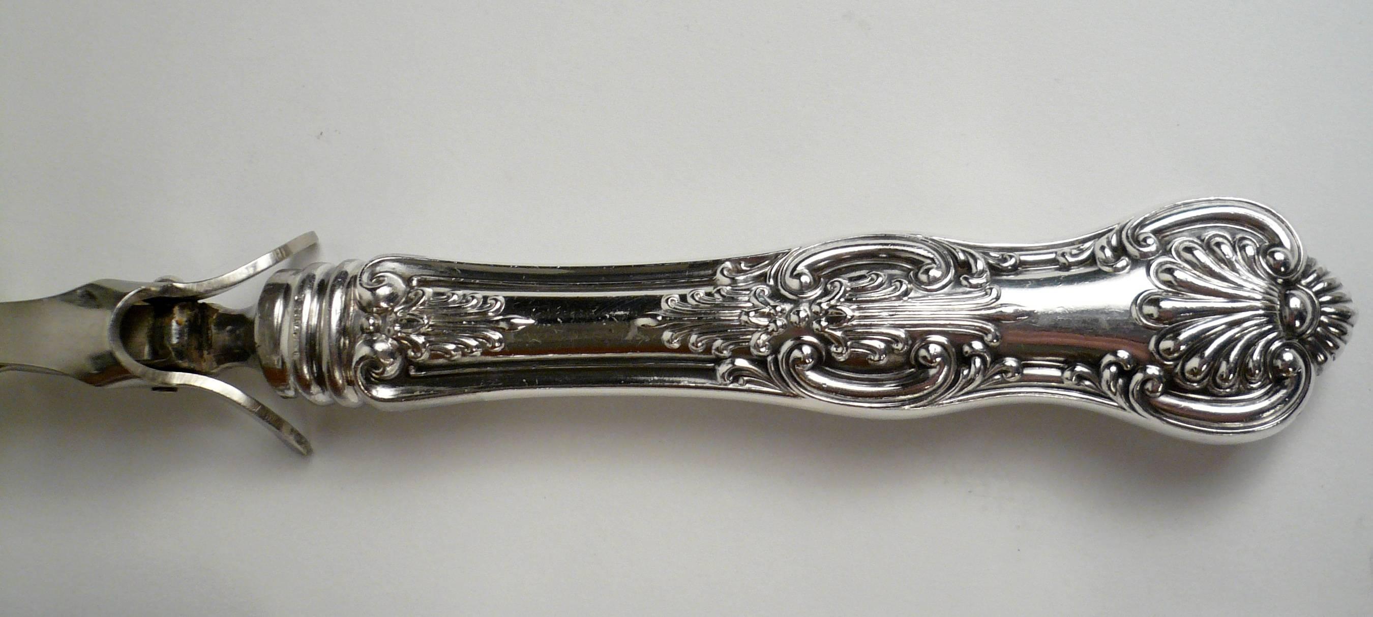 20th Century Kings Pattern Sterling Flatware by Wallace in Its Original Fitted Case