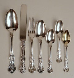 Kings Pattern Sterling Flatware by Wallace in Its Original Fitted Case