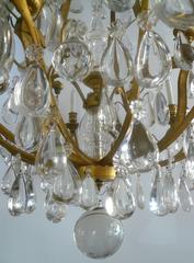 Gilt Bronze and Crystal Louis XVI Style Chandelier