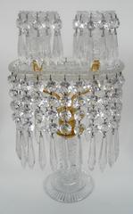 Pair of English Regency Cut Glass Candelabra, Attributed to John Blades