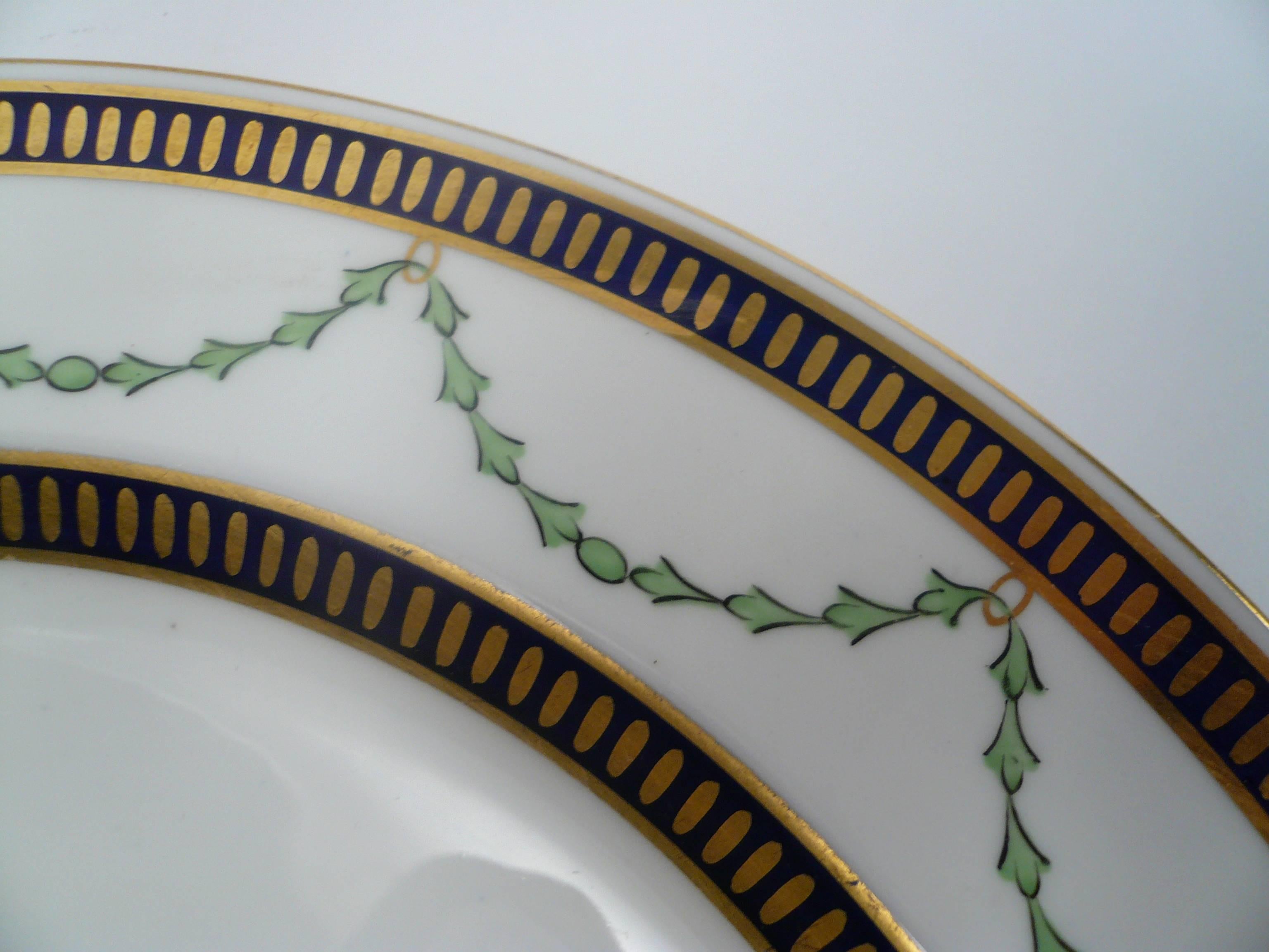 20th Century 12 Royal Crown Derby Porcelain Dinner Plates