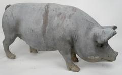 "Pig with Piglets" English Lead Garden Ornaments