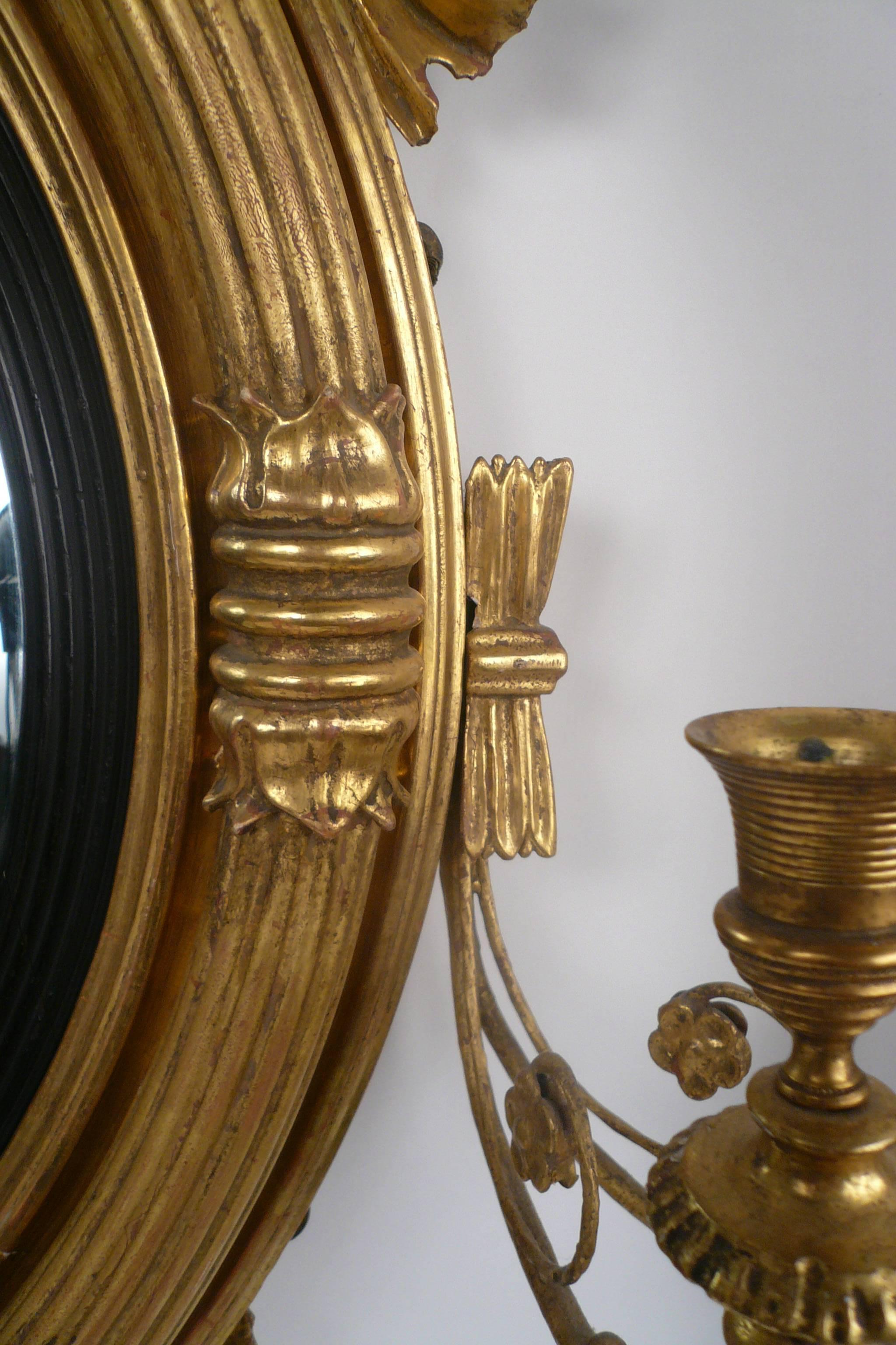 English Regency Convex Mirror by Thomas Fentham & Co. 4