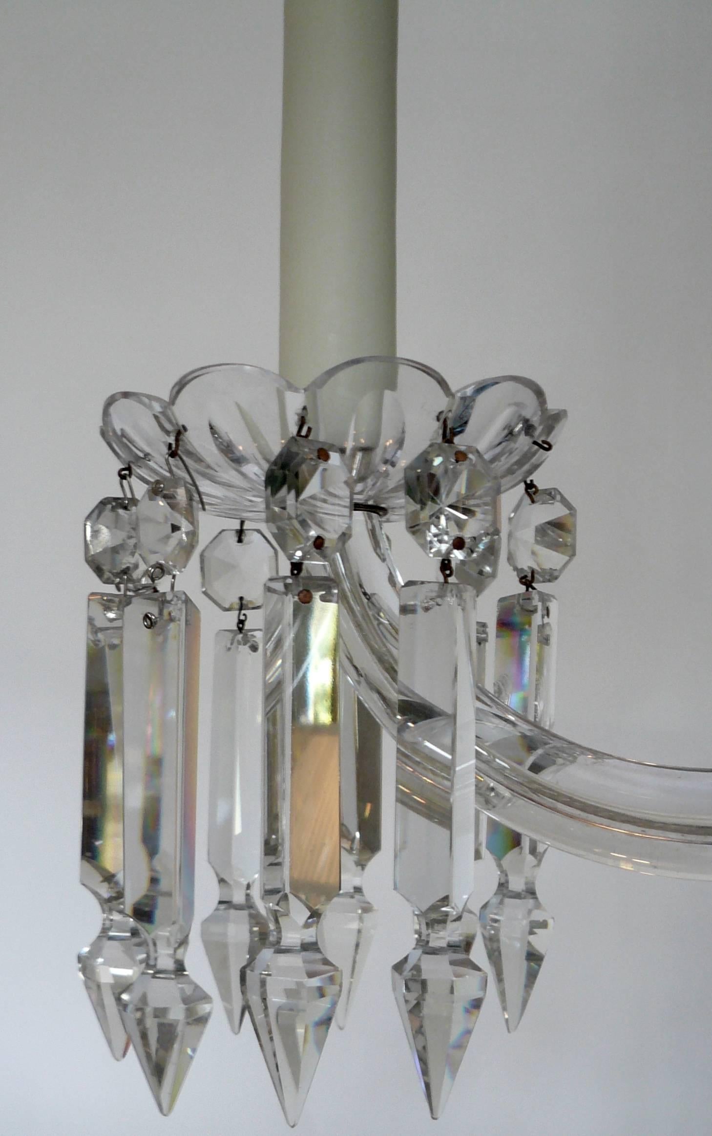 19th Century English Cut Crystal Chandelier by Renowned Maker F&C Osler 1