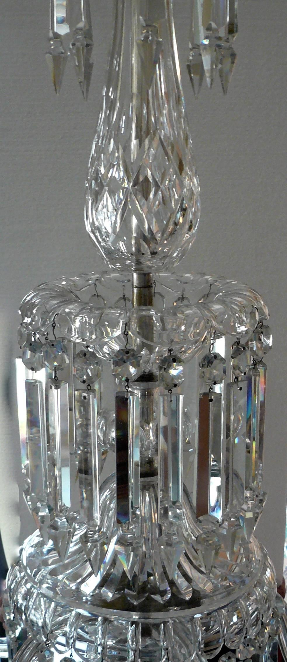 19th Century English Cut Crystal Chandelier by Renowned Maker F&C Osler 2