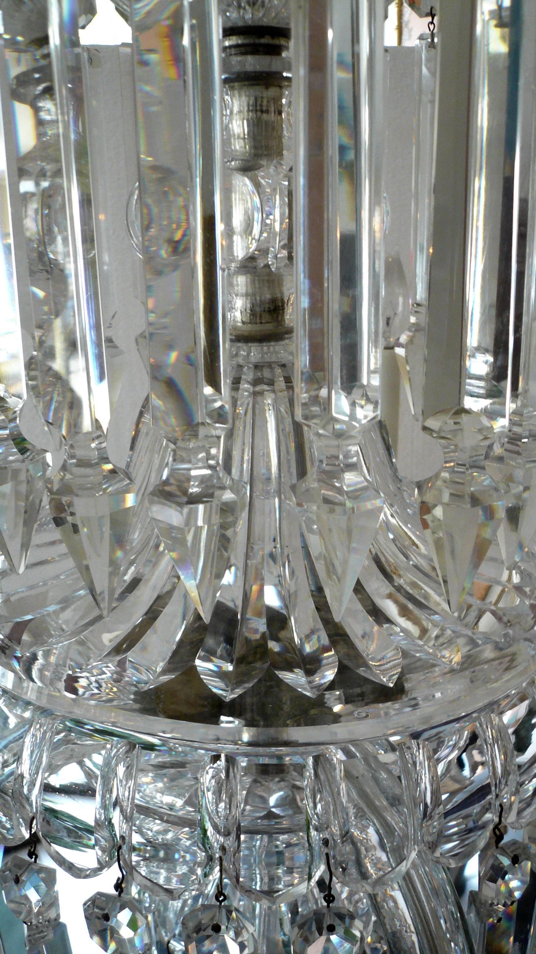 19th Century English Cut Crystal Chandelier by Renowned Maker F&C Osler 3