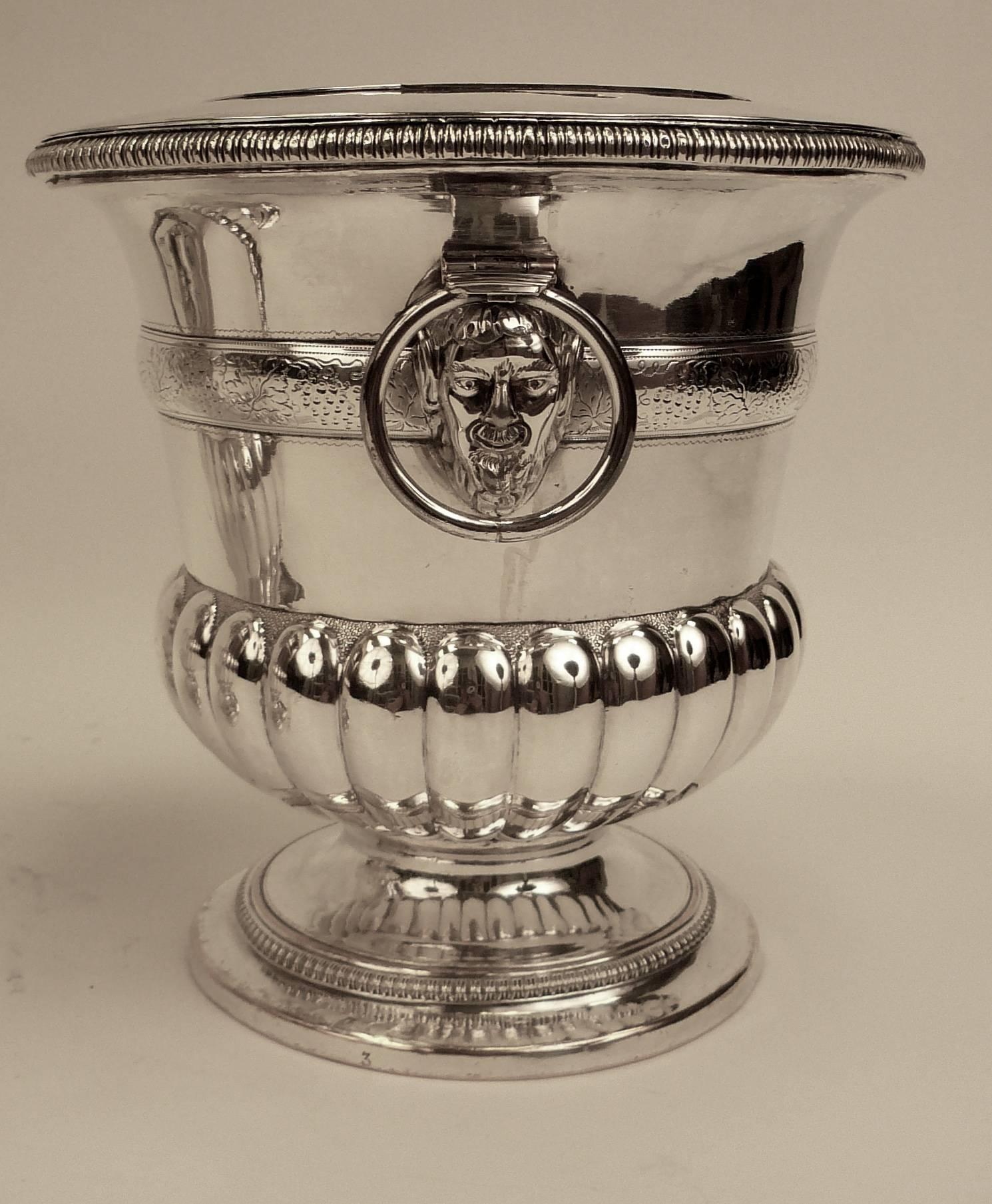 Pair of English George III Old Sheffield Plated Wine Coolers, circa 1790 For Sale 3