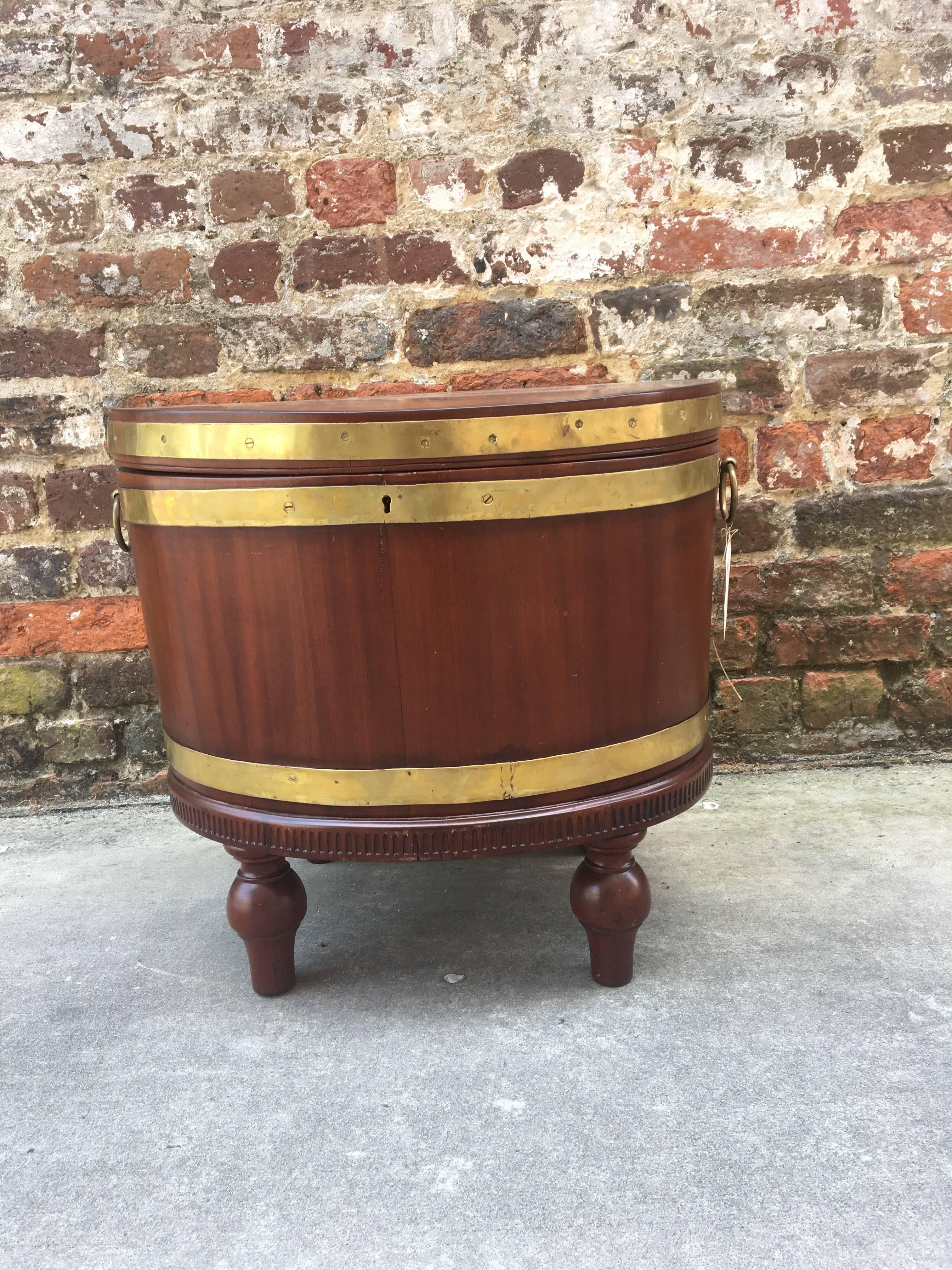 English 19th Century Mahogany Wine Cooler 1