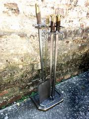 Set of French Bayonets Fashioned into a Set of Fireplace Tools