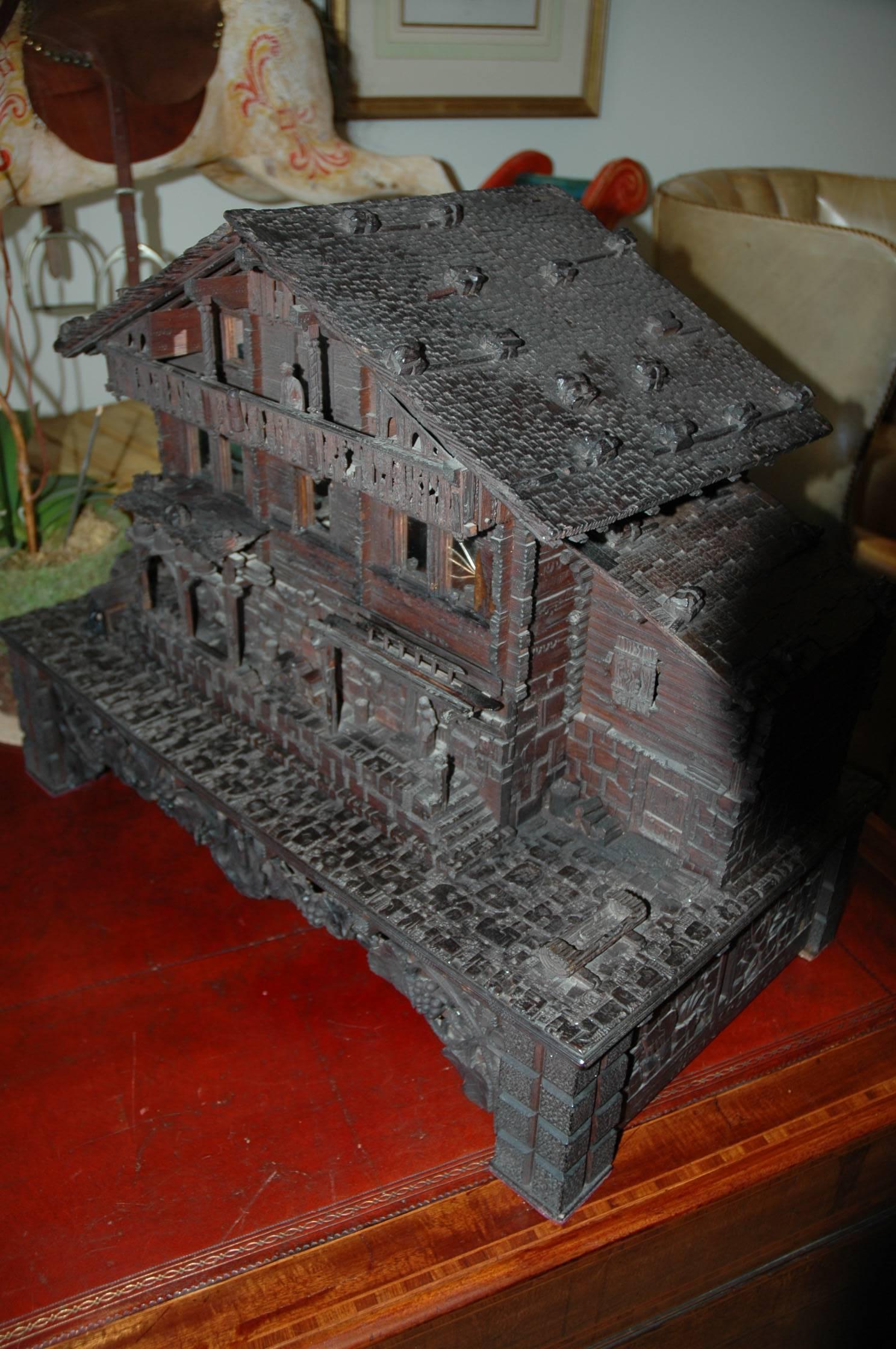 swiss chalet music box