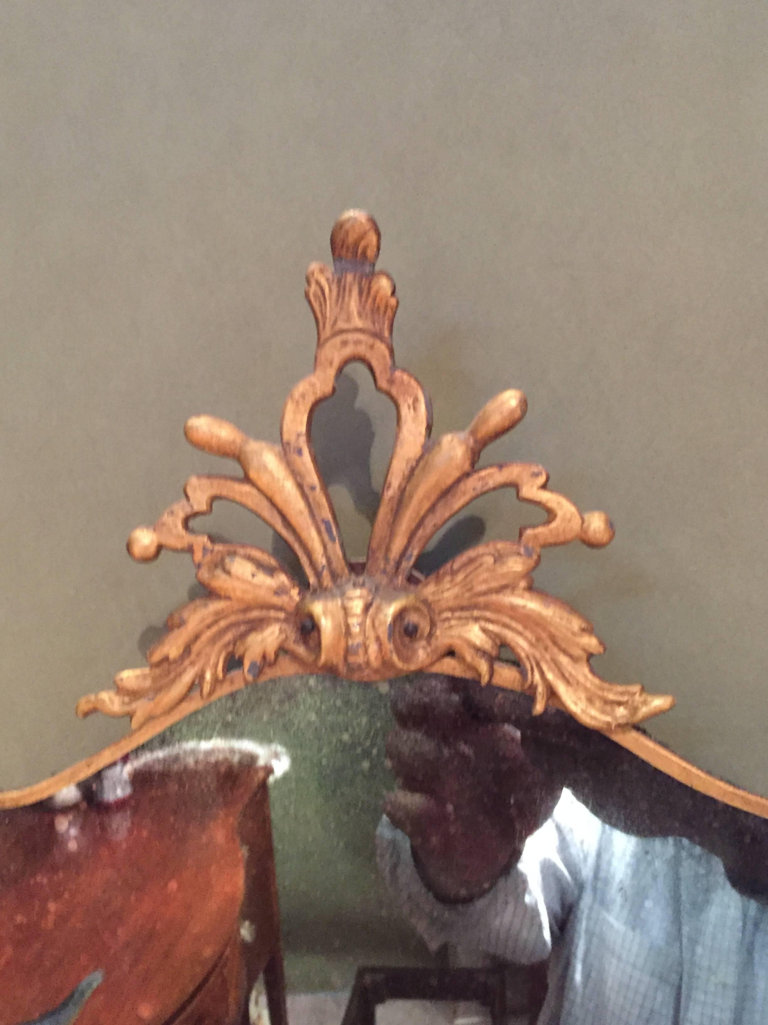 XIXe siècle Paire d'appliques continentales en miroir avec bras de candélabre en vente