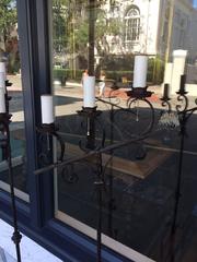 Pair of Wrought Iron Candelabra, Late 19th Century