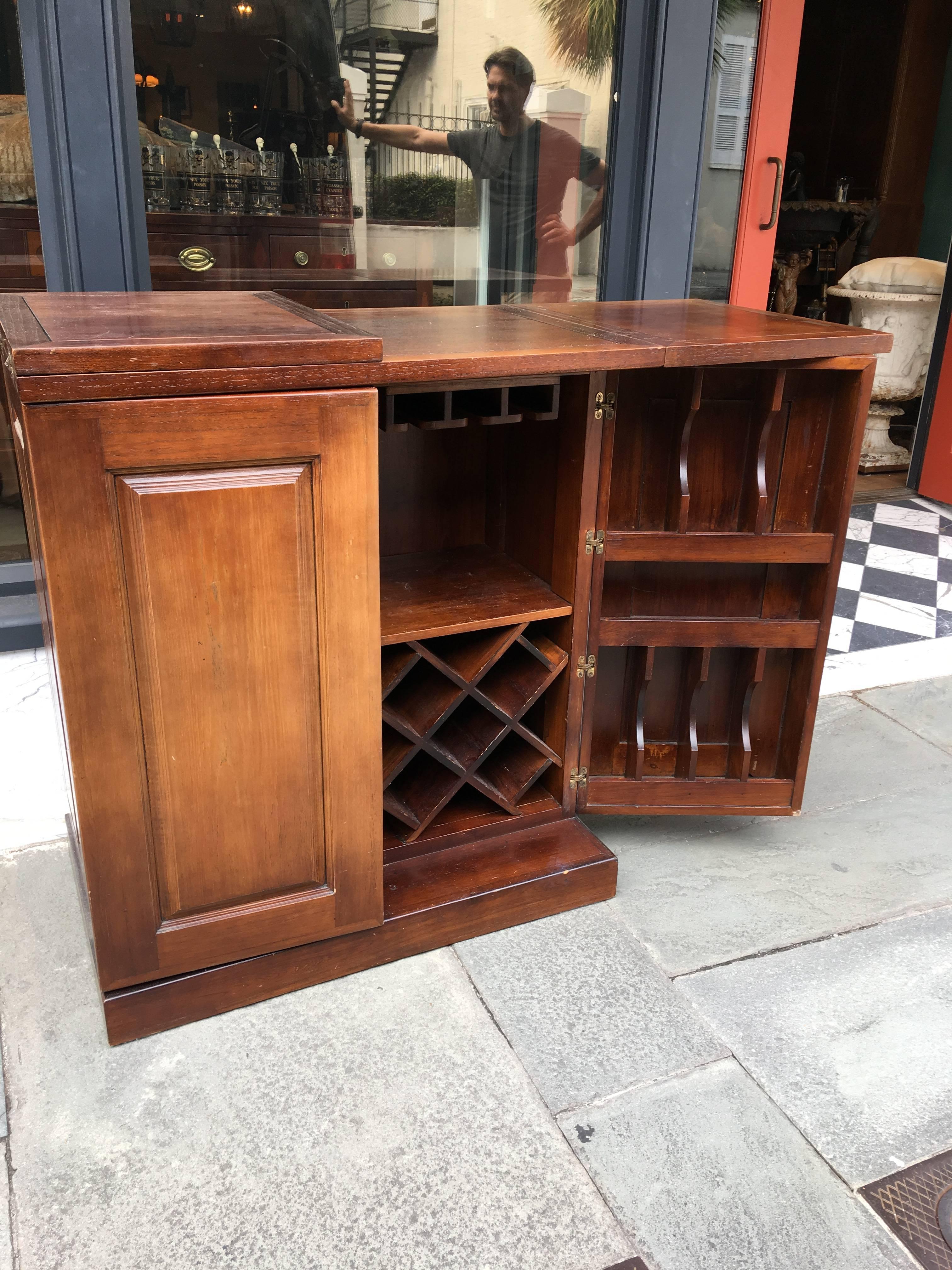 Mid-20th Century Teak Metamorphic Bar 3