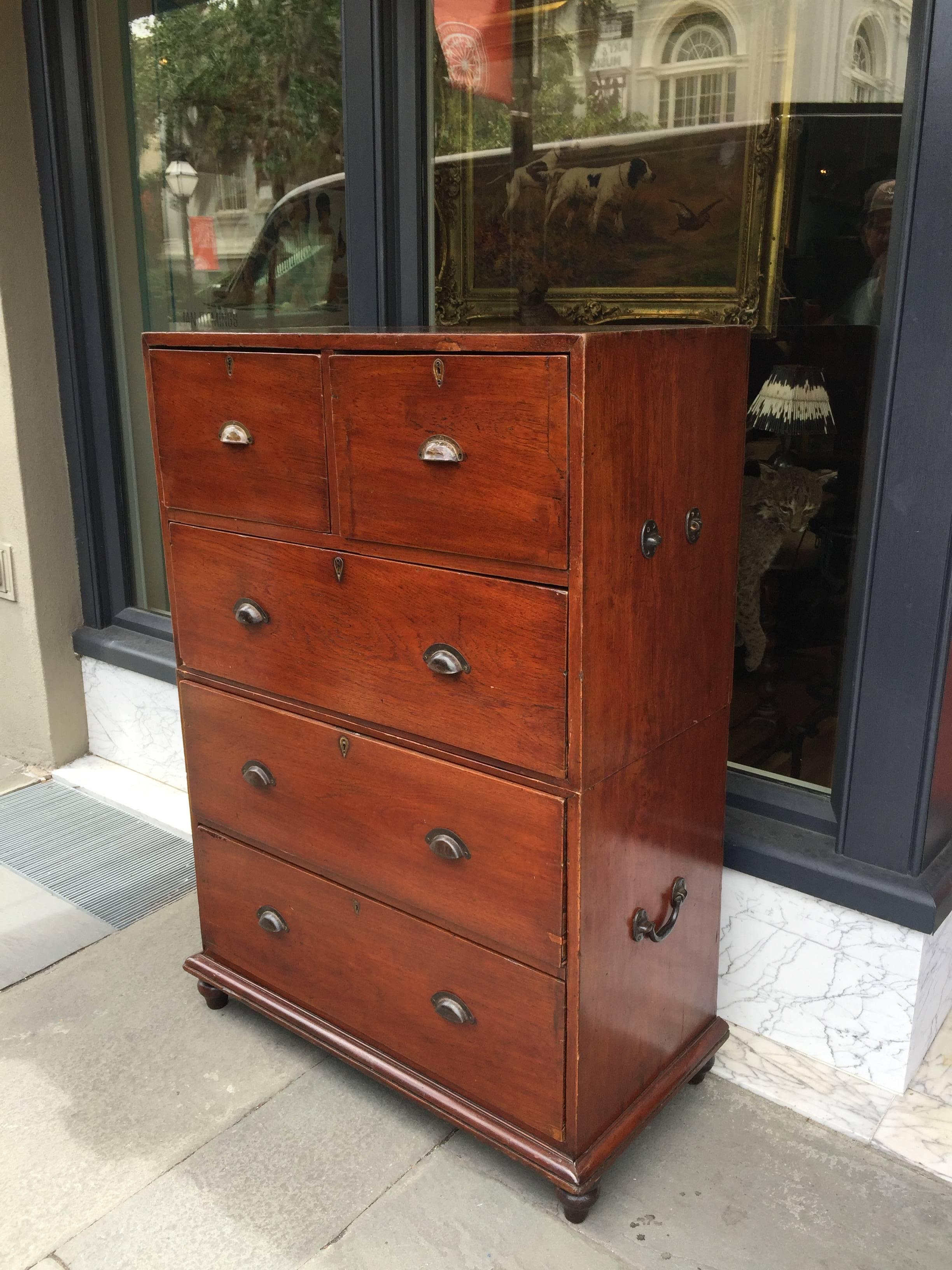Unknown Teak Campaign Style Chest