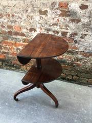 Table de service anglaise à deux étages avec bords tombants, XIXe siècle