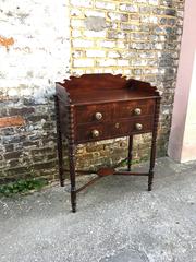 American Mahogany Turned Leg Server with Backsplash