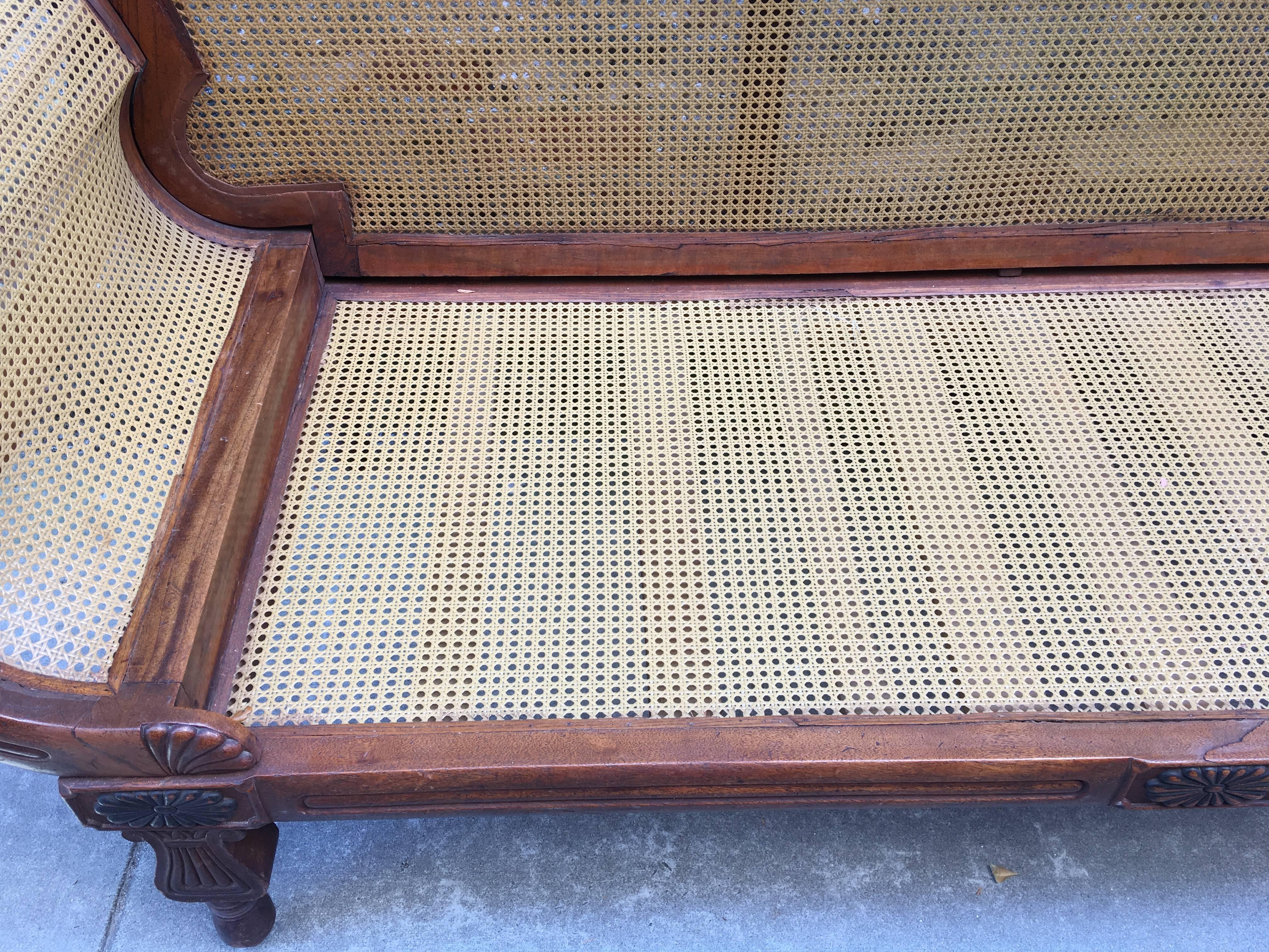 West Indian Cane Settee, circa 1840 2