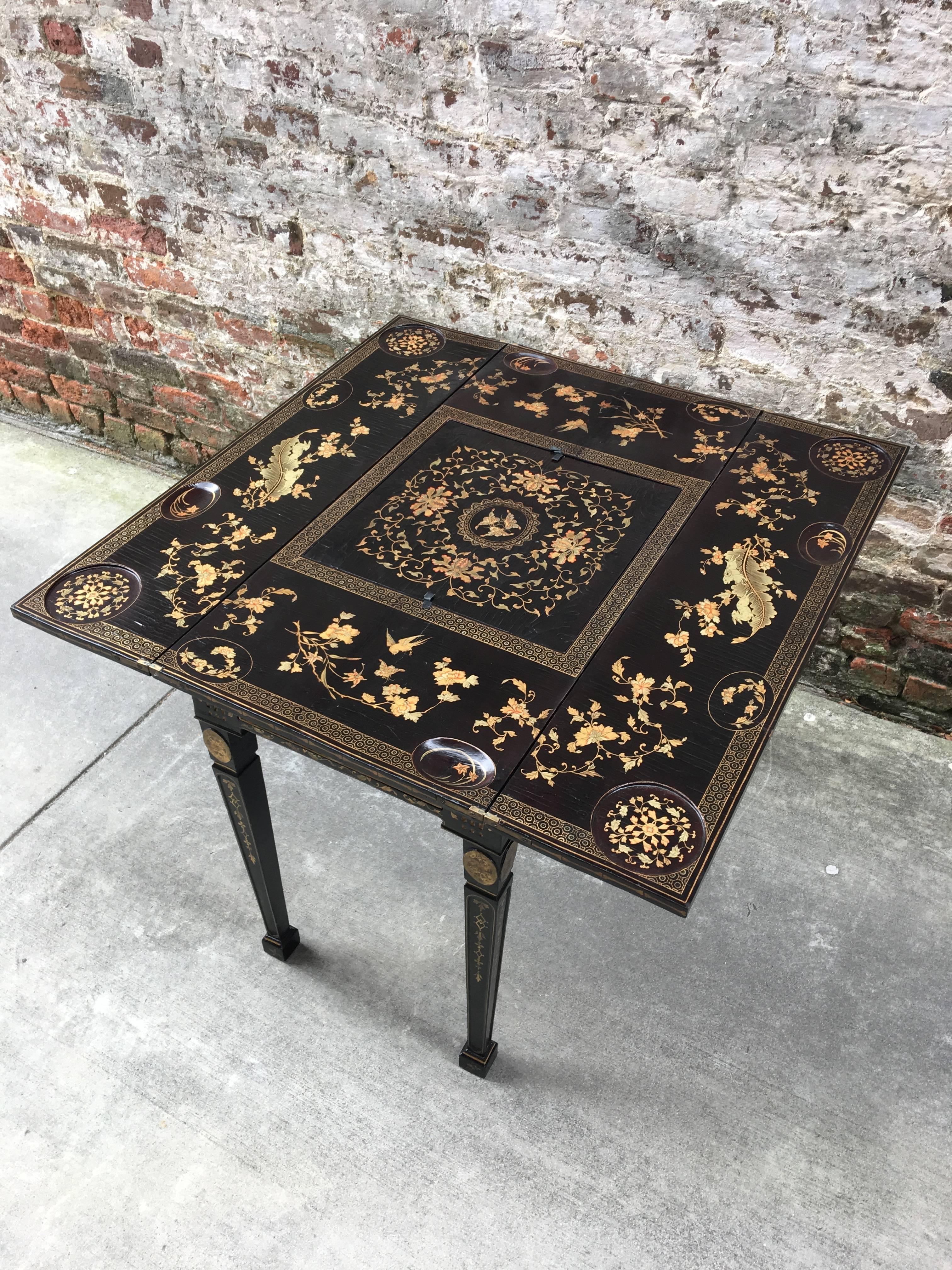 English Chinese Export Chinoiserie Games Table early 19th century