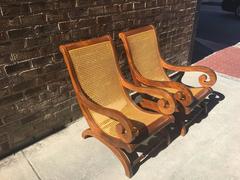 20th Century French Tamarind Wood Planters Chairs