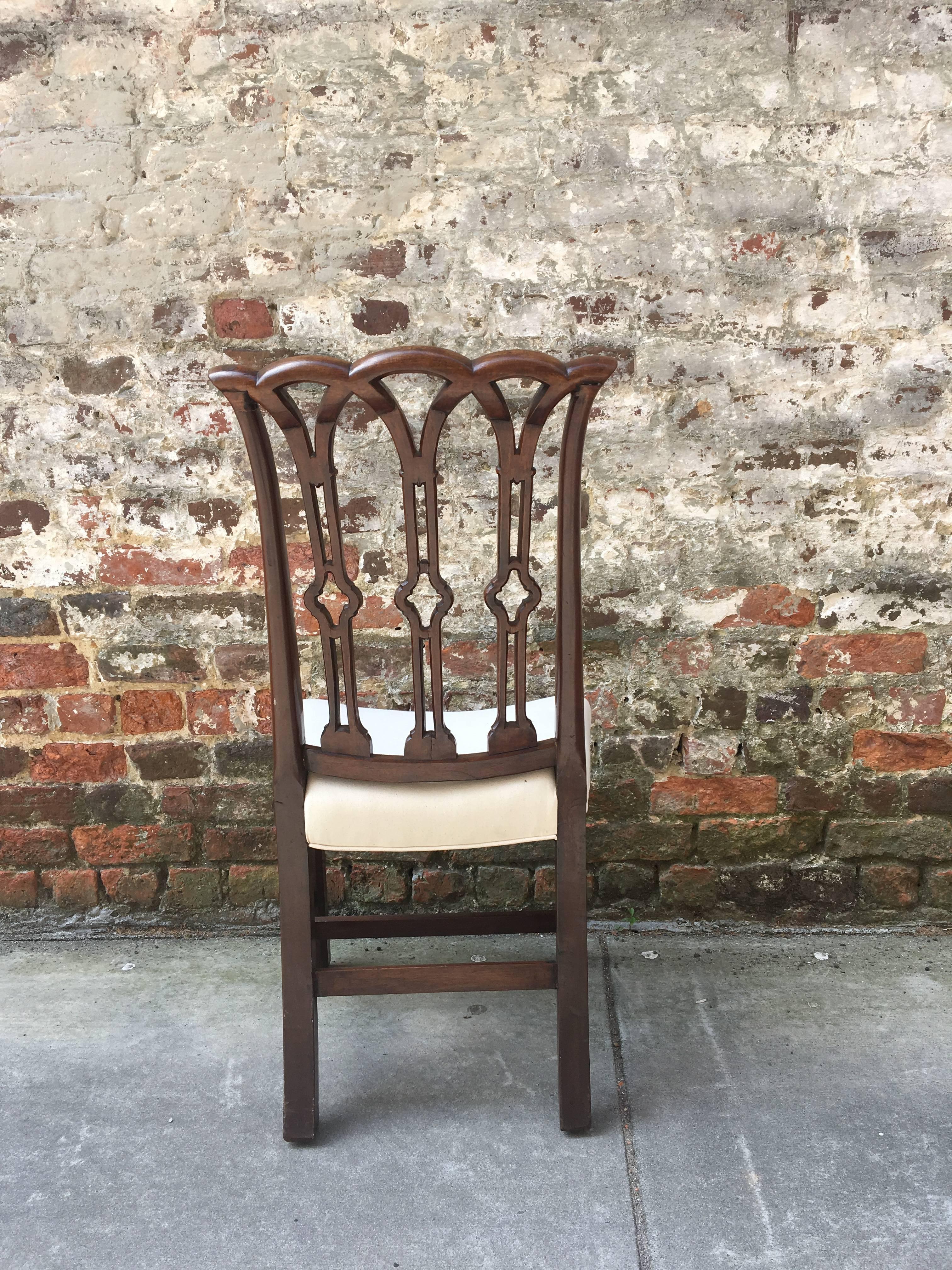 18th century English mahogany side chair.