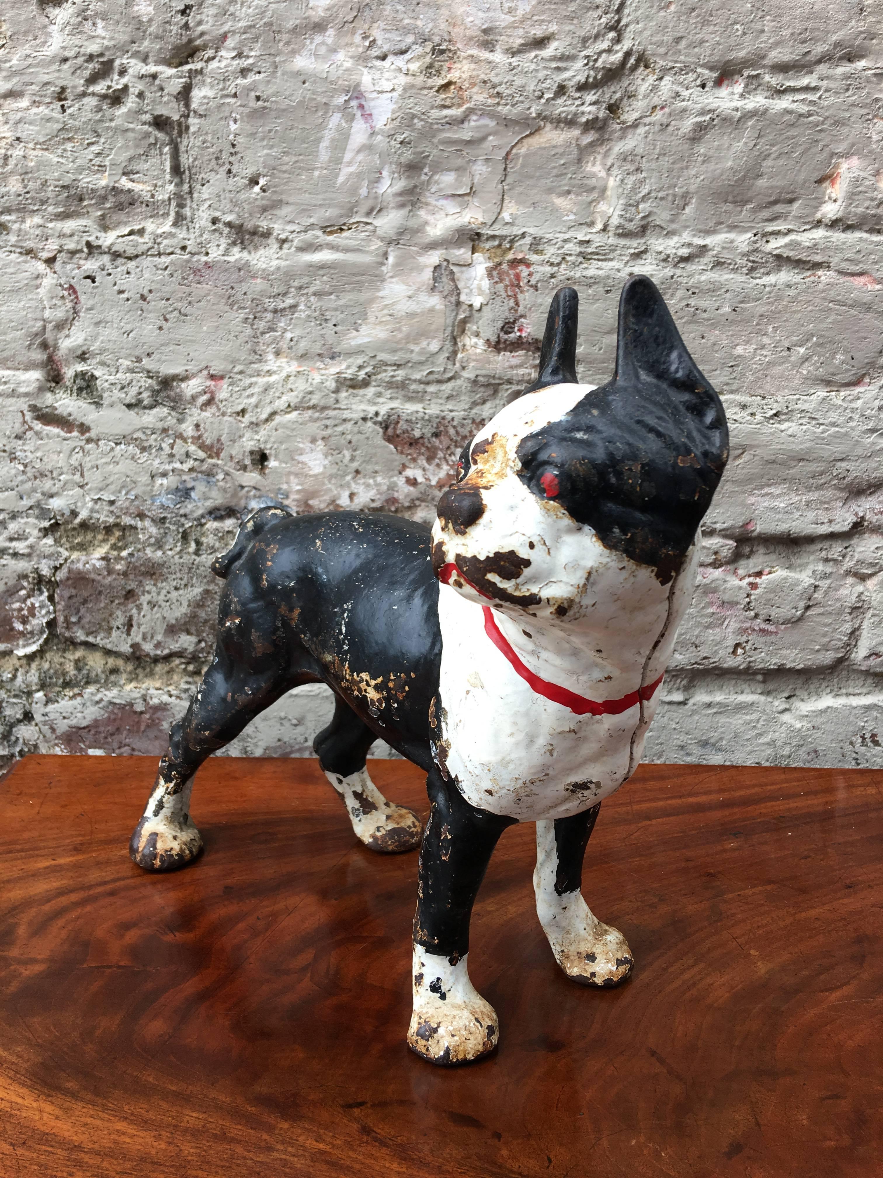 Boston Terrier doorstop.