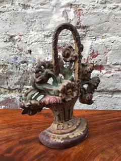 Early 20th Century "Basket of Flowers" Doorstop
