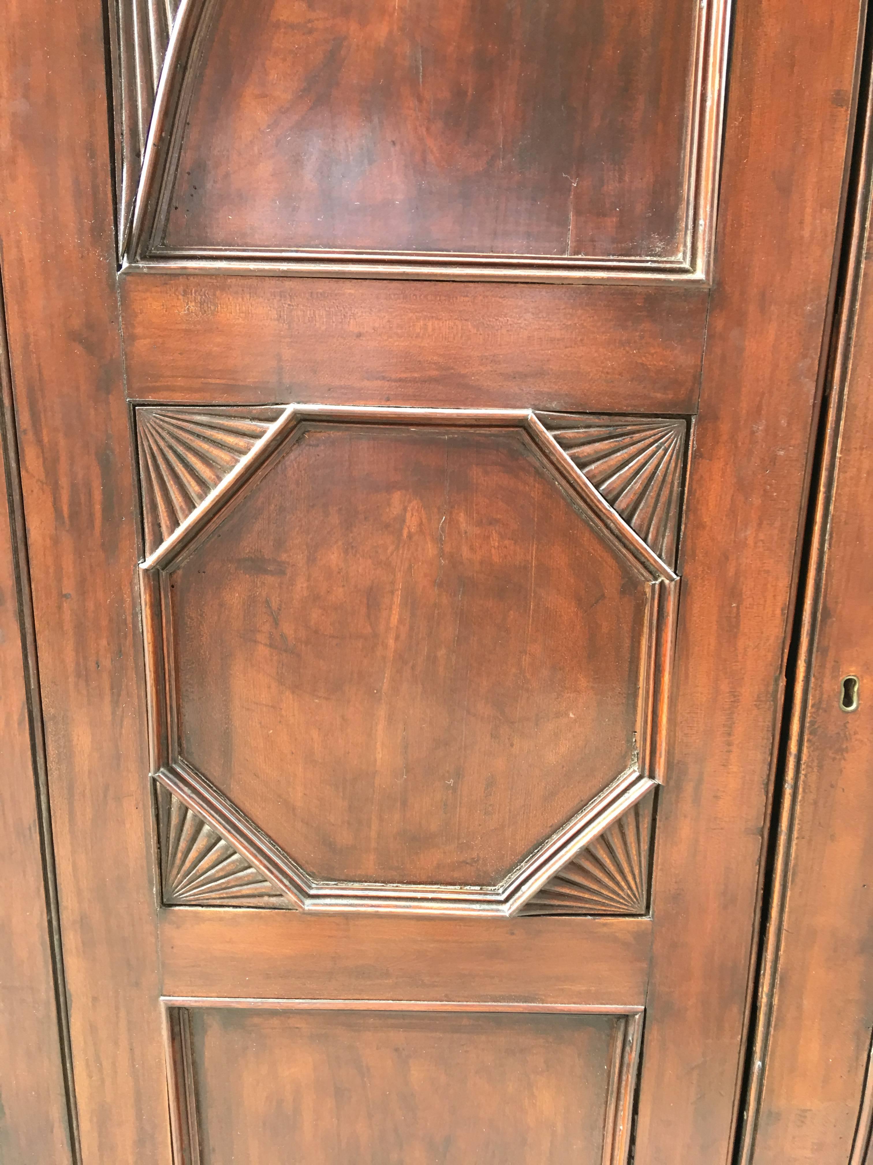 West Indian Mahogany Small-Scale Armoire with Bottom Drawers, circa 1820 2