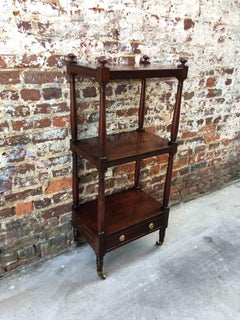Mahogany Three-Tier Stand with Drawer Early 19th Century
