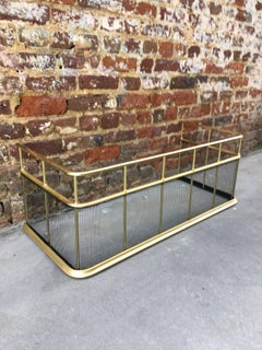 Late 19th Century Brass Double Rail English Fireplace Fender