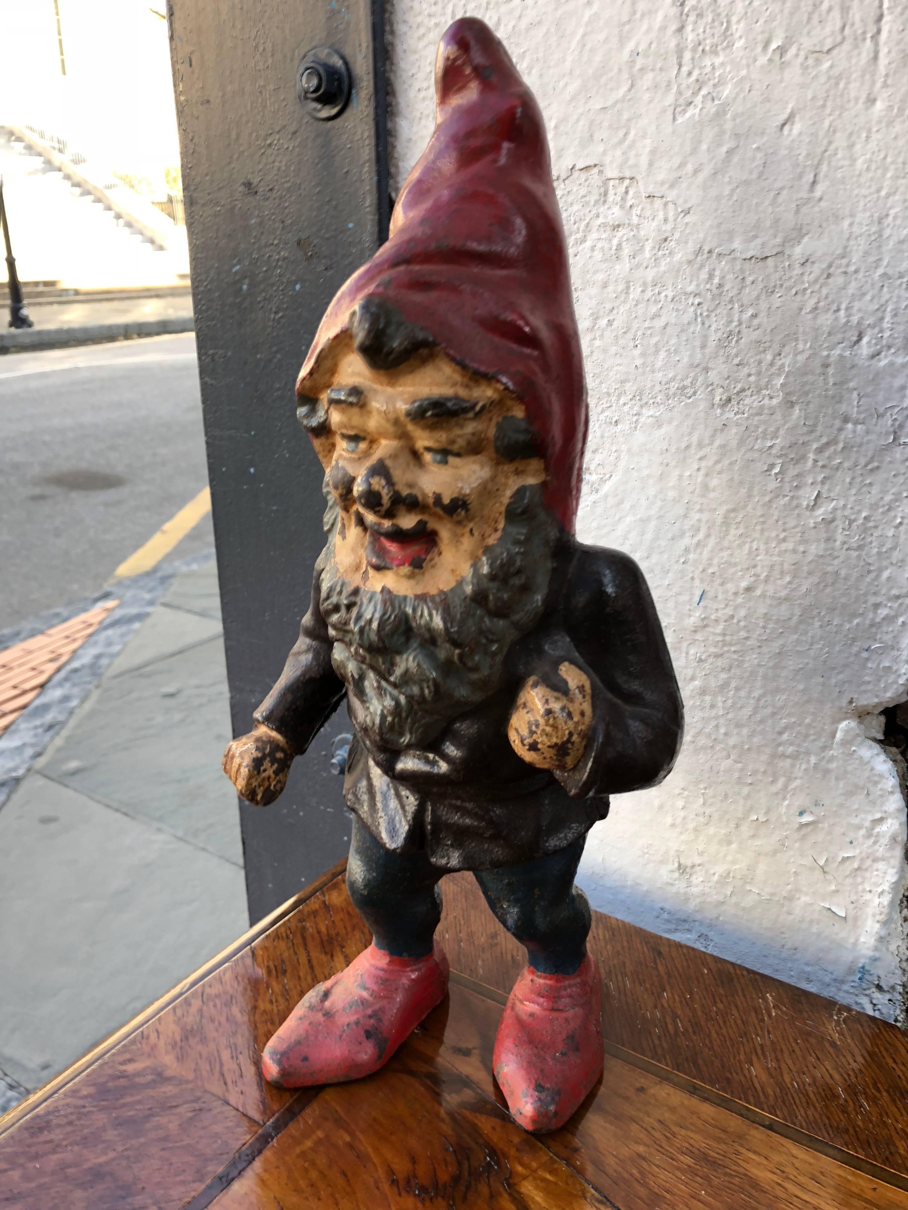 cast iron garden gnome