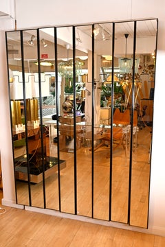 Ensemble de huit miroirs muraux et porte-manteaux de Luciano Bertoncini