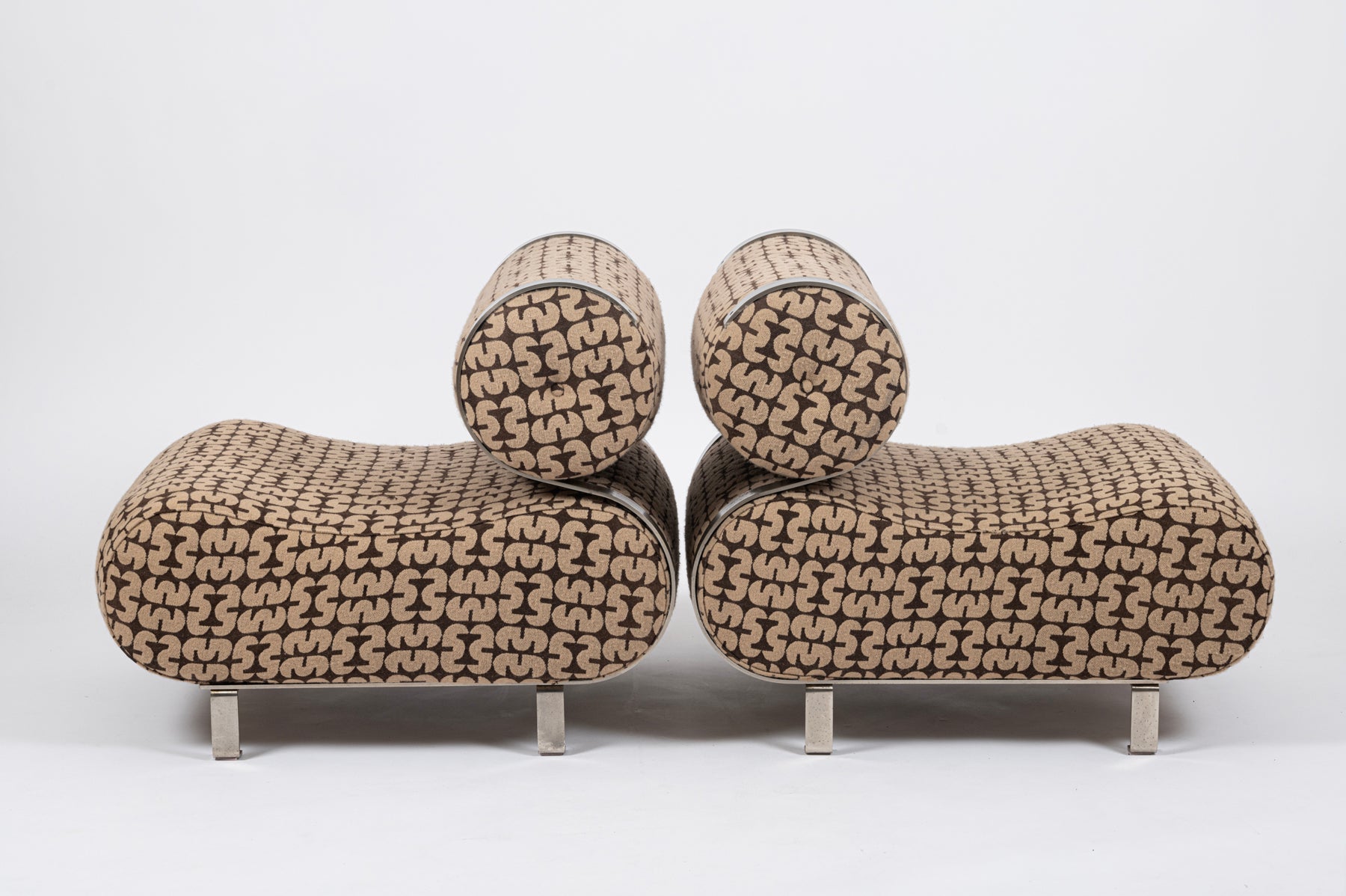A Pair of  1970s organic shape lounge chairs