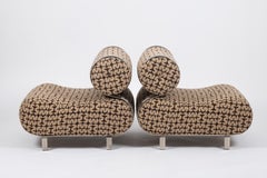 Une paire de  Chaises longues de forme organique des années 1970