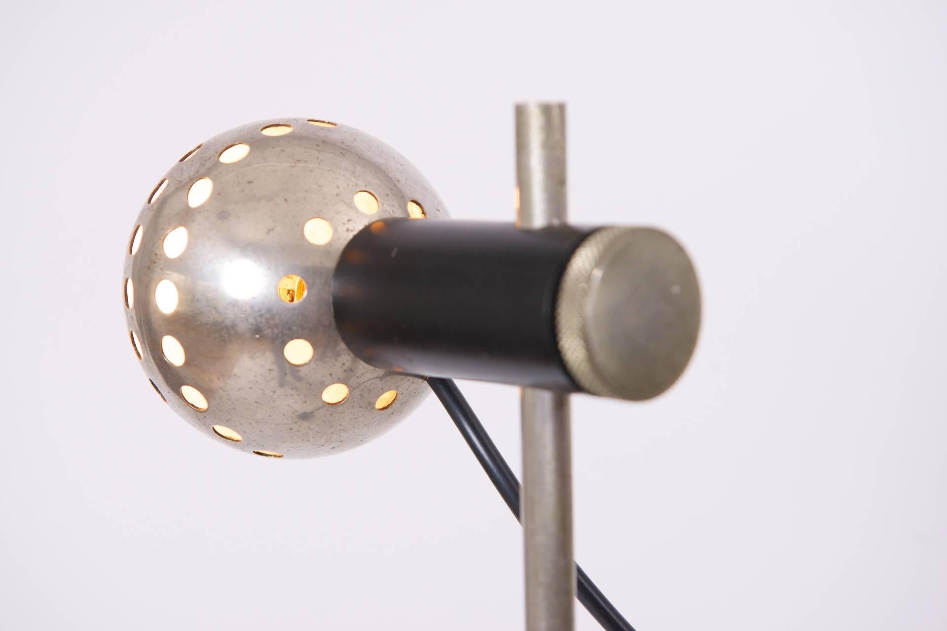 Magnetic Shade Floor Lamp by Angelo Lelli for Arredoluce For Sale 3