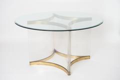Alessandro Albrizzi Dining Table, glass, lucite and brass c1960