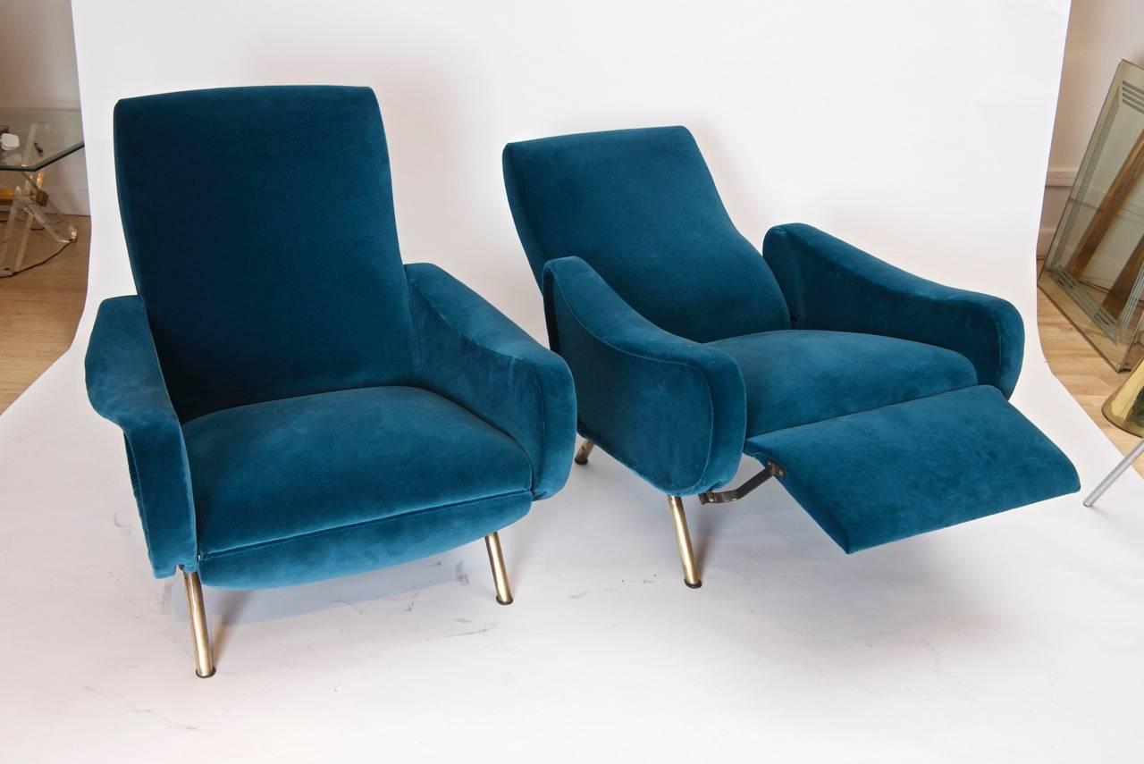 Mid-Century Modern Marco Zanuso Reclining Chairs