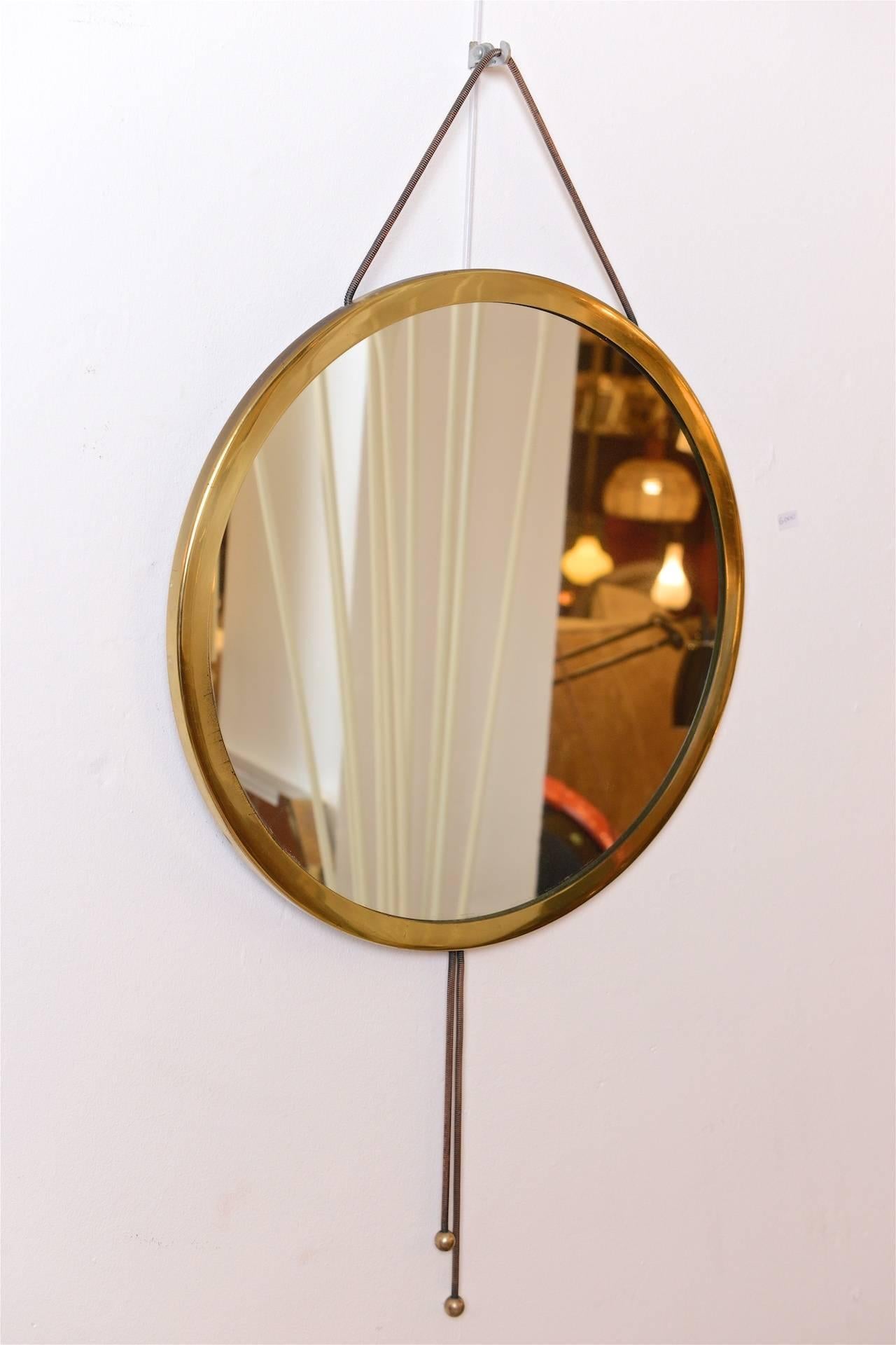 Italian Circular Azucena Mirror by Corradi Dell'acqua